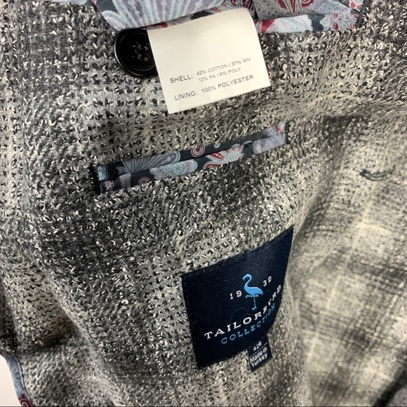 Tailorbyrd Slim Fit Sport Coat 42R Gray Plaid $395 - Picture 15 of 15